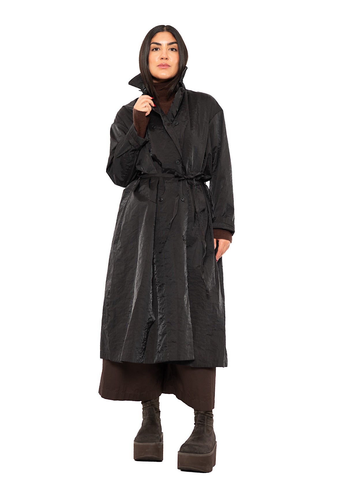 SILK MIX TRENCH COAT