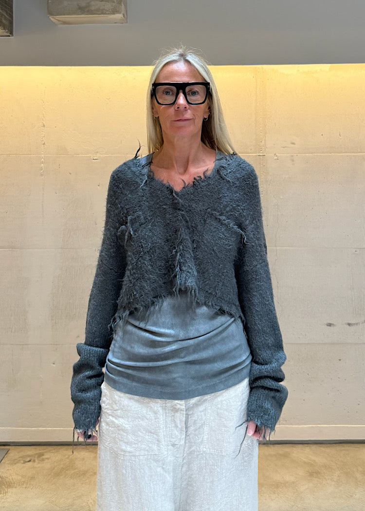 PRE-ORDER RUNDHOLZ DIP CARDIGAN *LINEN* (Shown in SEAWEED)