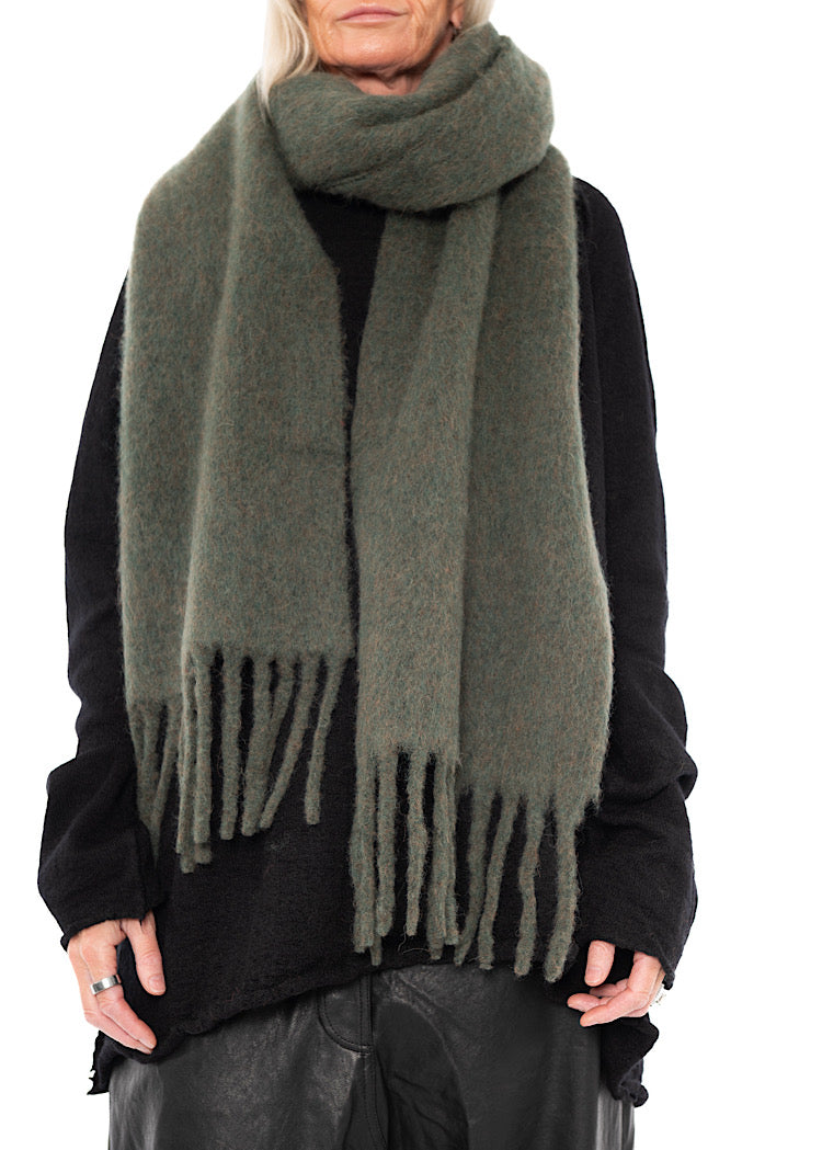 FRINGED ALPACA-BLEND SCARF