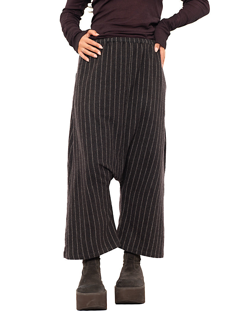 DROP CROTCH WOOL TROUSER