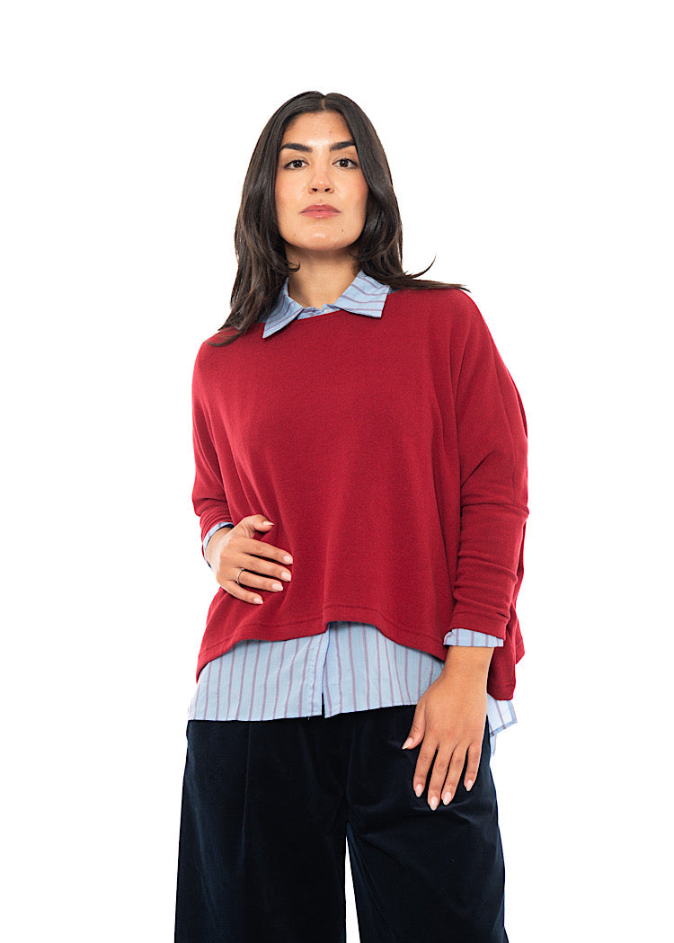 SIGNATURE COTTON-FLEECE KIRA PULLOVER