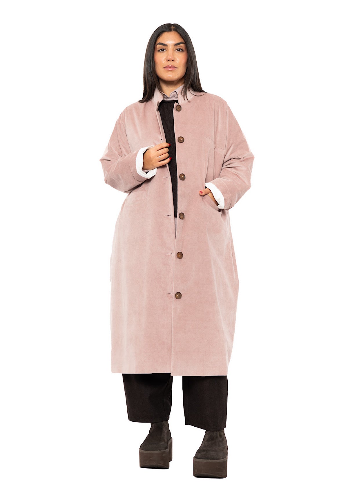 OVERSIZED VELVET ISA COAT