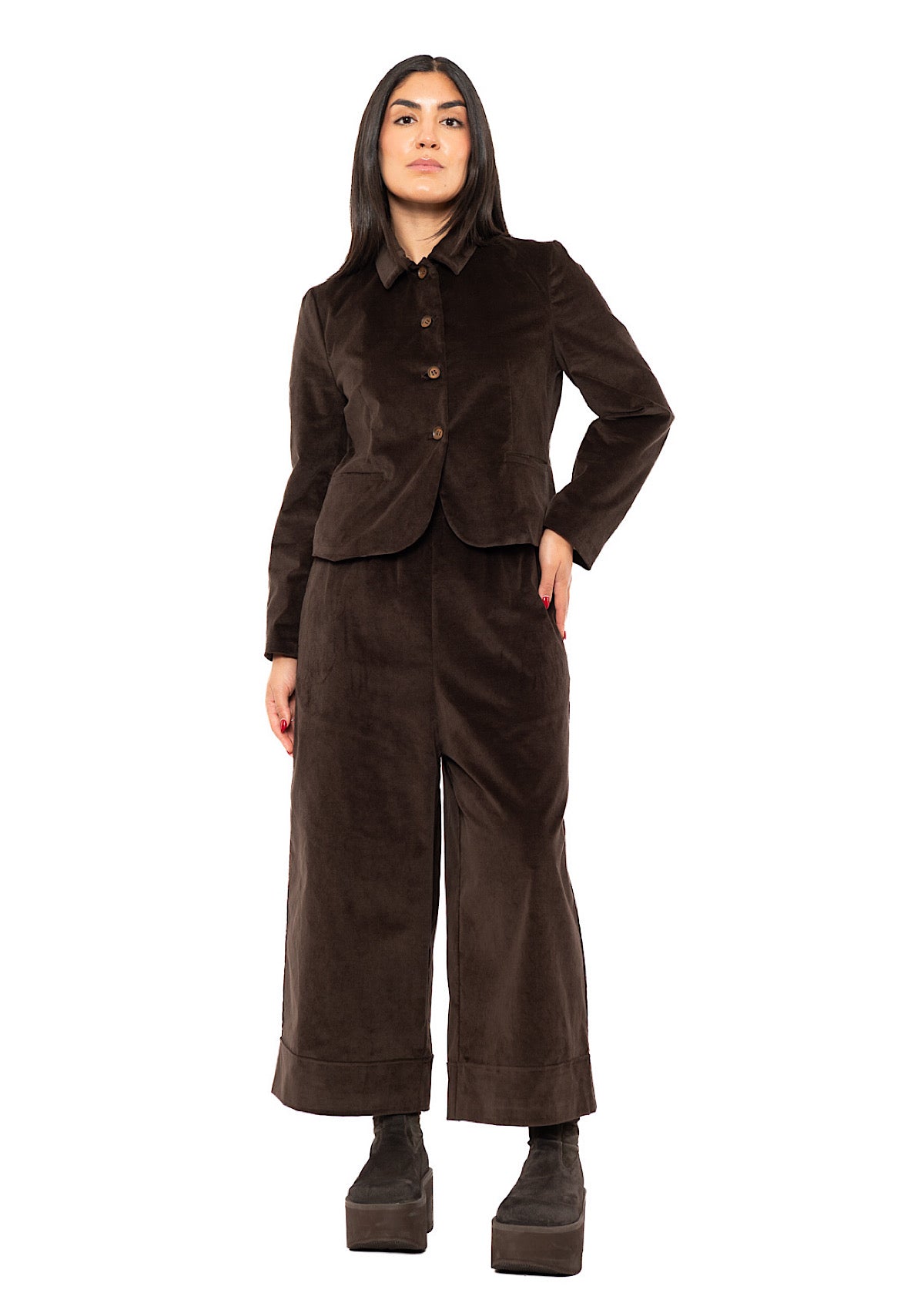 CROPPED VELVET GINNY JACKET