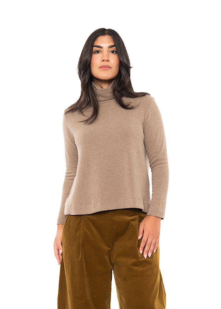 COTTON-FLEECE LYDIA PULLOVER