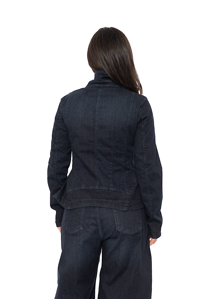 STRETCH DENIM FITTED JACKET