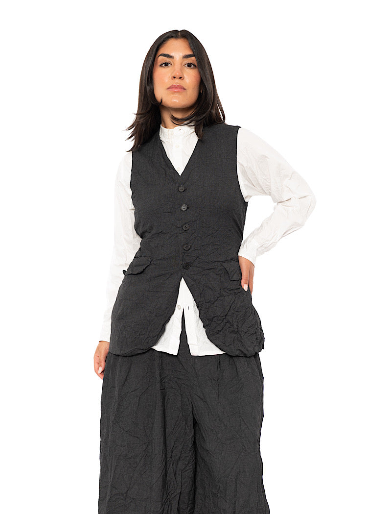 CRINKLE TAILORED WAISTCOAT