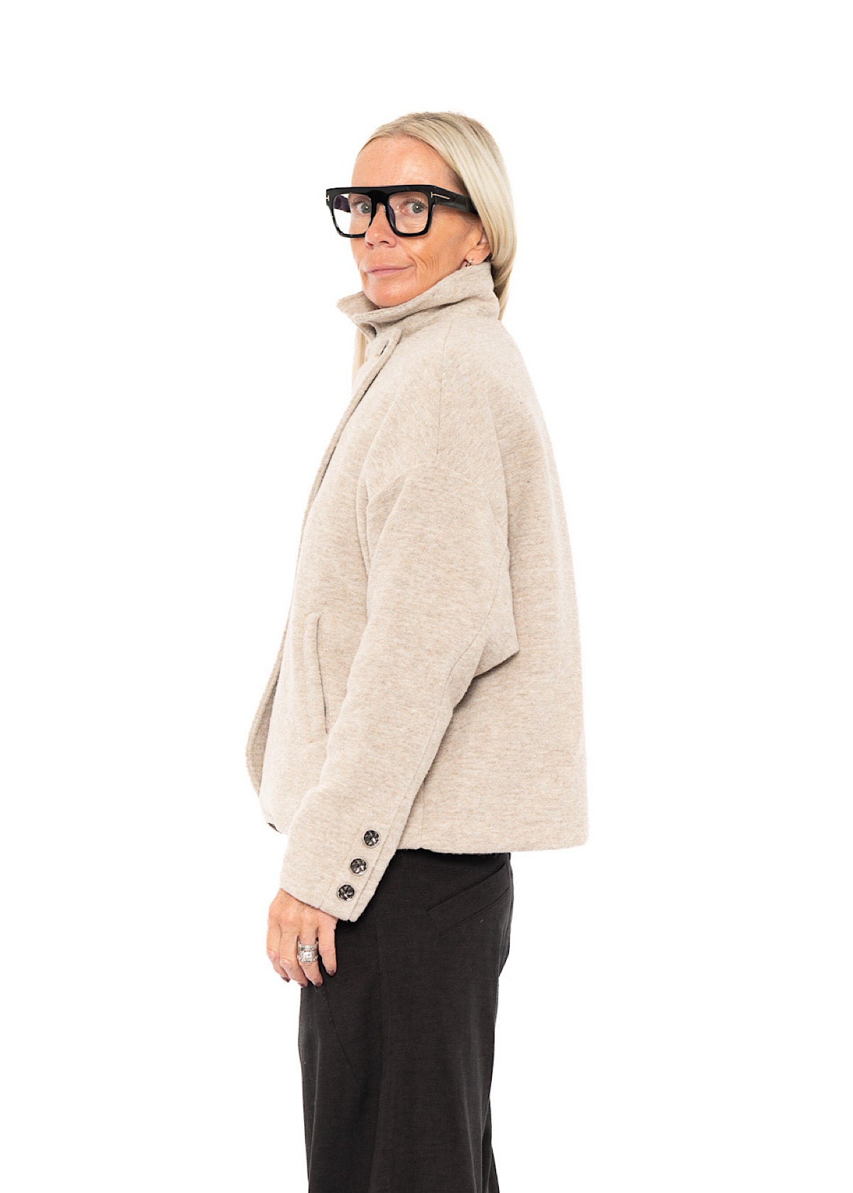 WOOL-BLEND BOXY JACKET