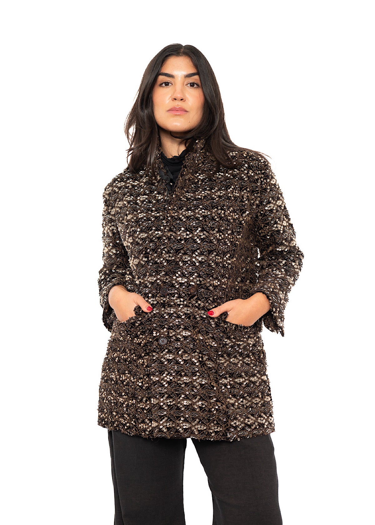 BEADED DOUBLE-BREASTED JACKET