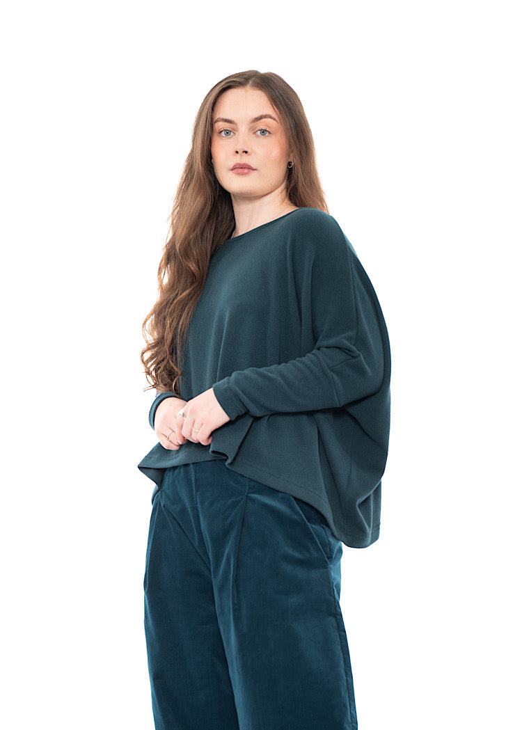 SIGNATURE COTTON-FLEECE KIRA PULLOVER