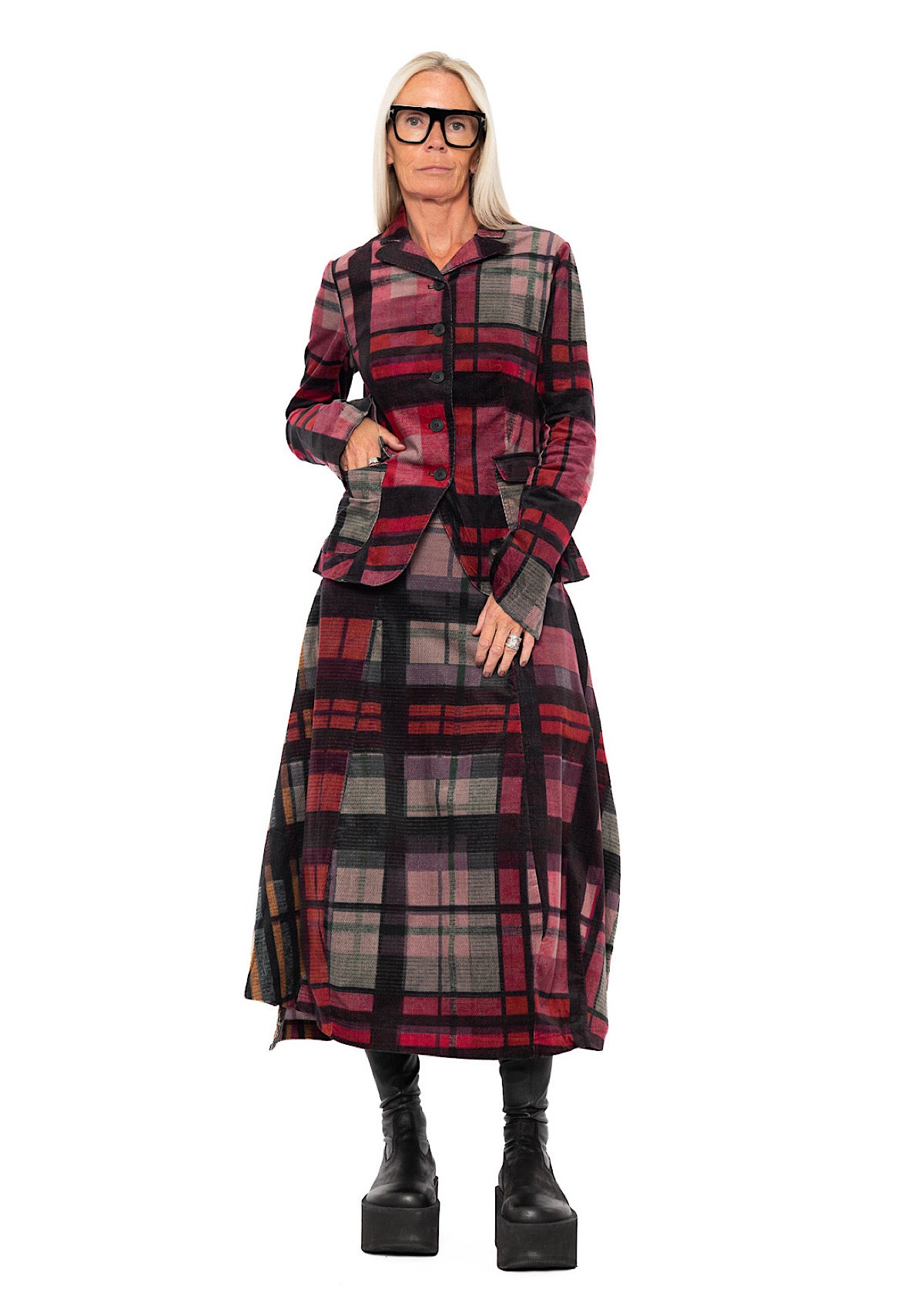 HERITAGE CHECK BALLOON SKIRT