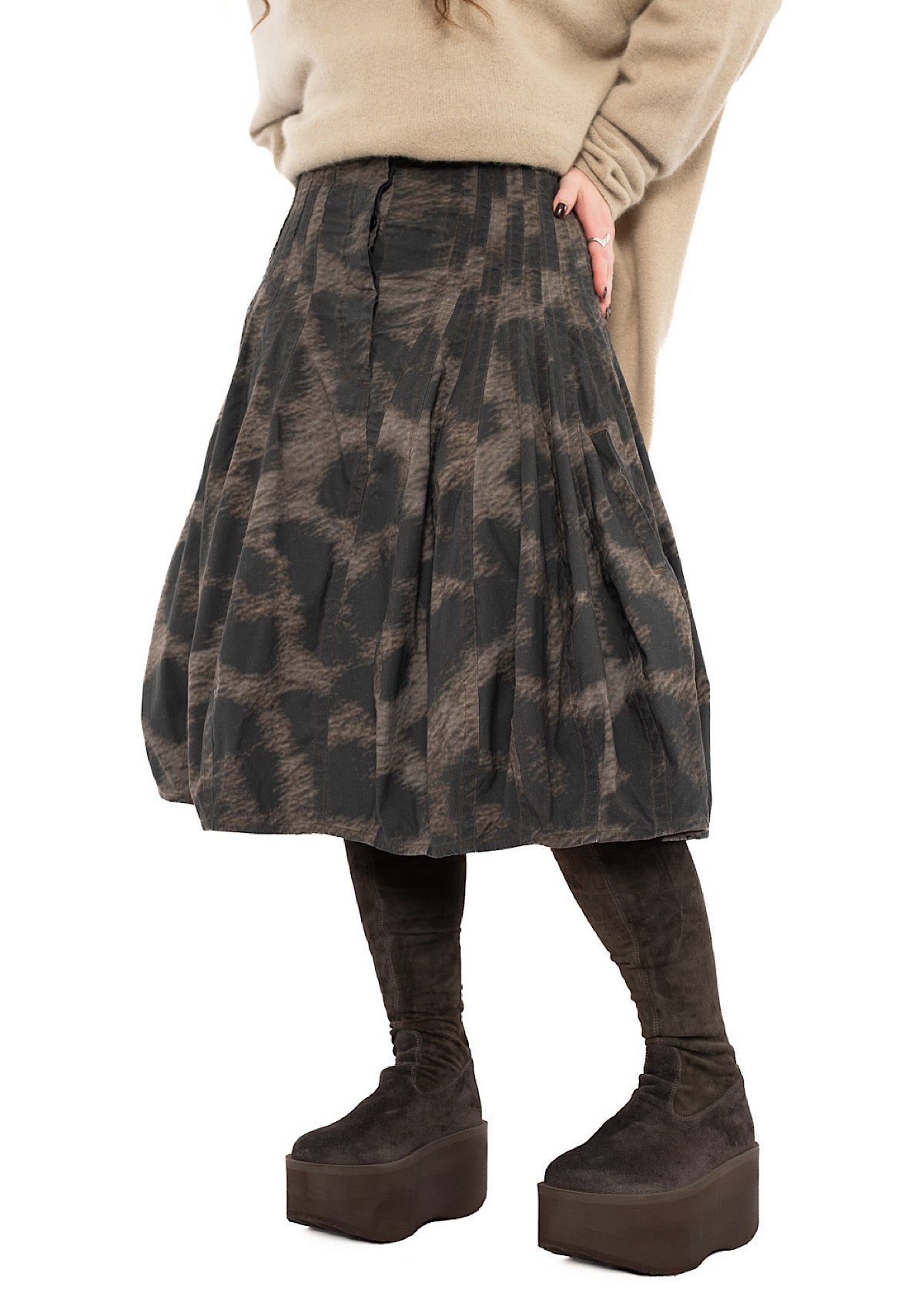 LEOPARD PRINT BALLOON SKIRT