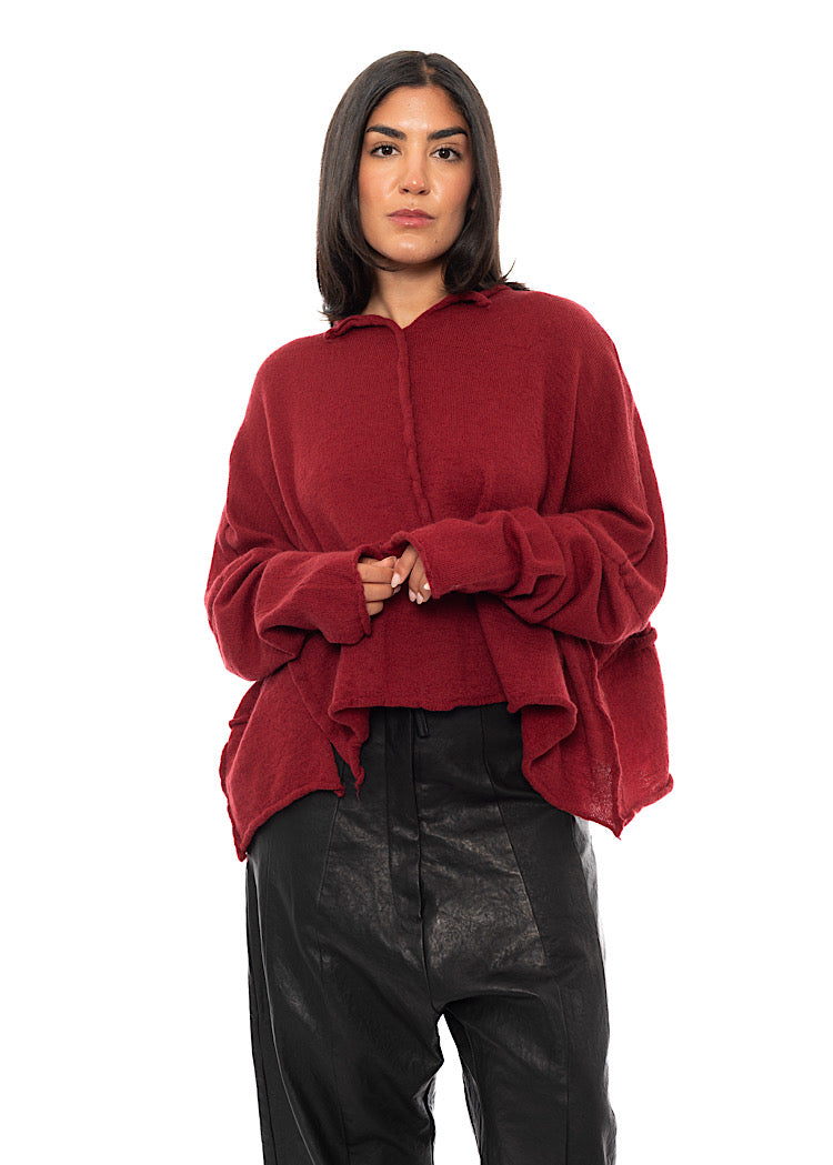 BOILED WOOL KNITTED PULLOVER