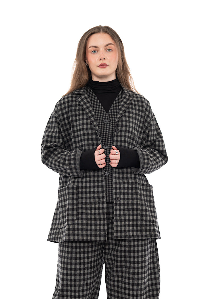 CHECKED LONGLINE CEREALE JQ JACKET