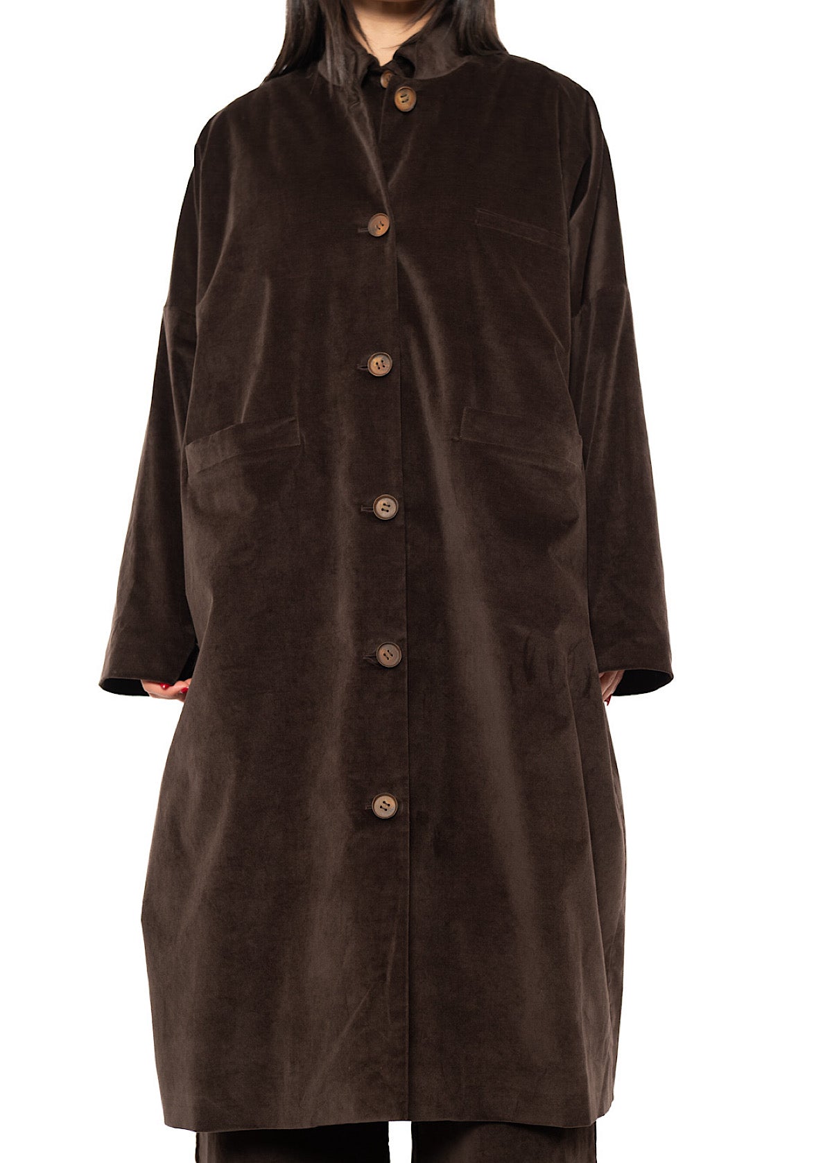 OVERSIZED VELVET ISA COAT