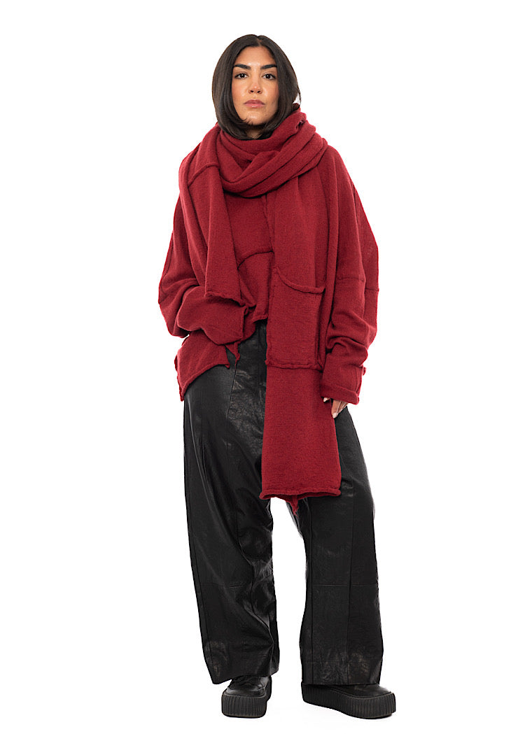 BOILED WOOL POCKET SCARF