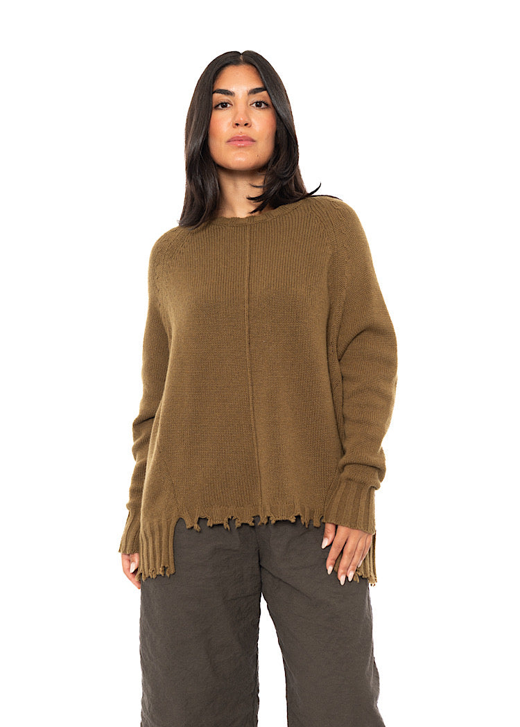 RELAXED CASHMERE-MIX KIARA PULLOVER