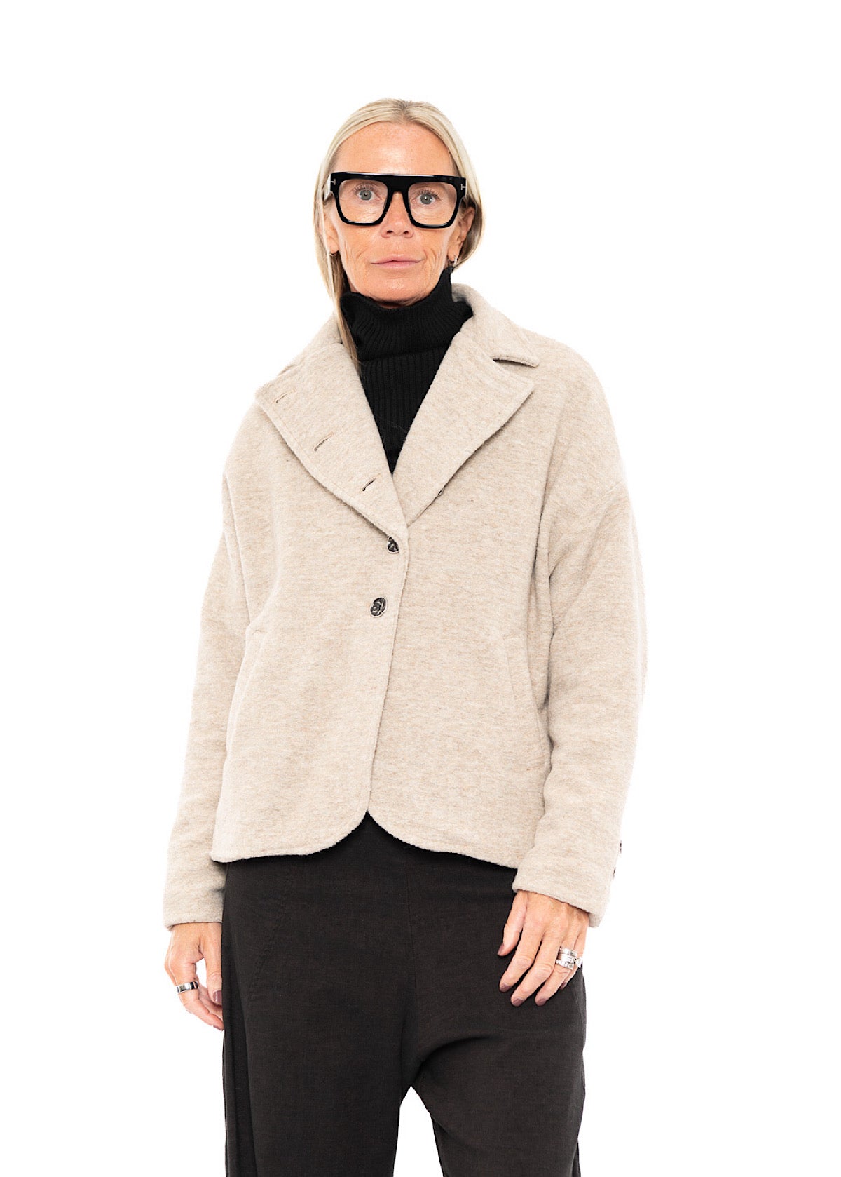 WOOL-BLEND BOXY JACKET