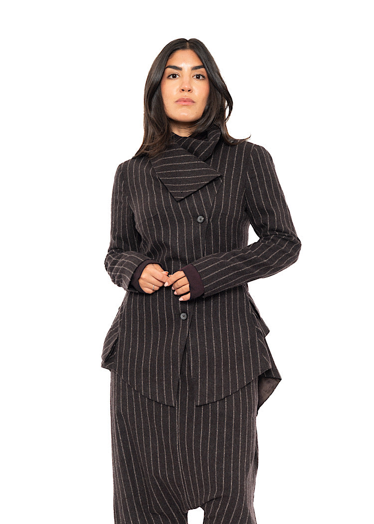 ASYMMETRIC TAILORED WOOL JACKET