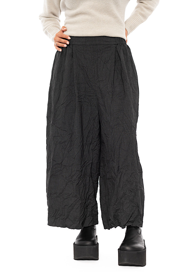 CRINKLE WIDE-LEG TROUSER