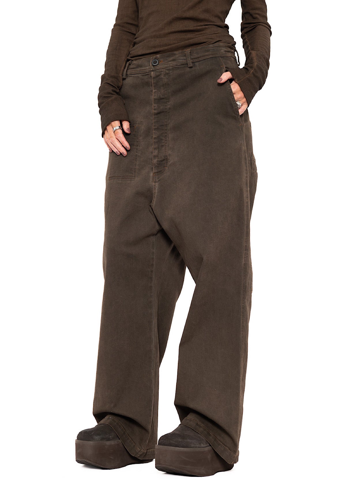 SIGNATURE DROP CROTCH DENIM JEANS