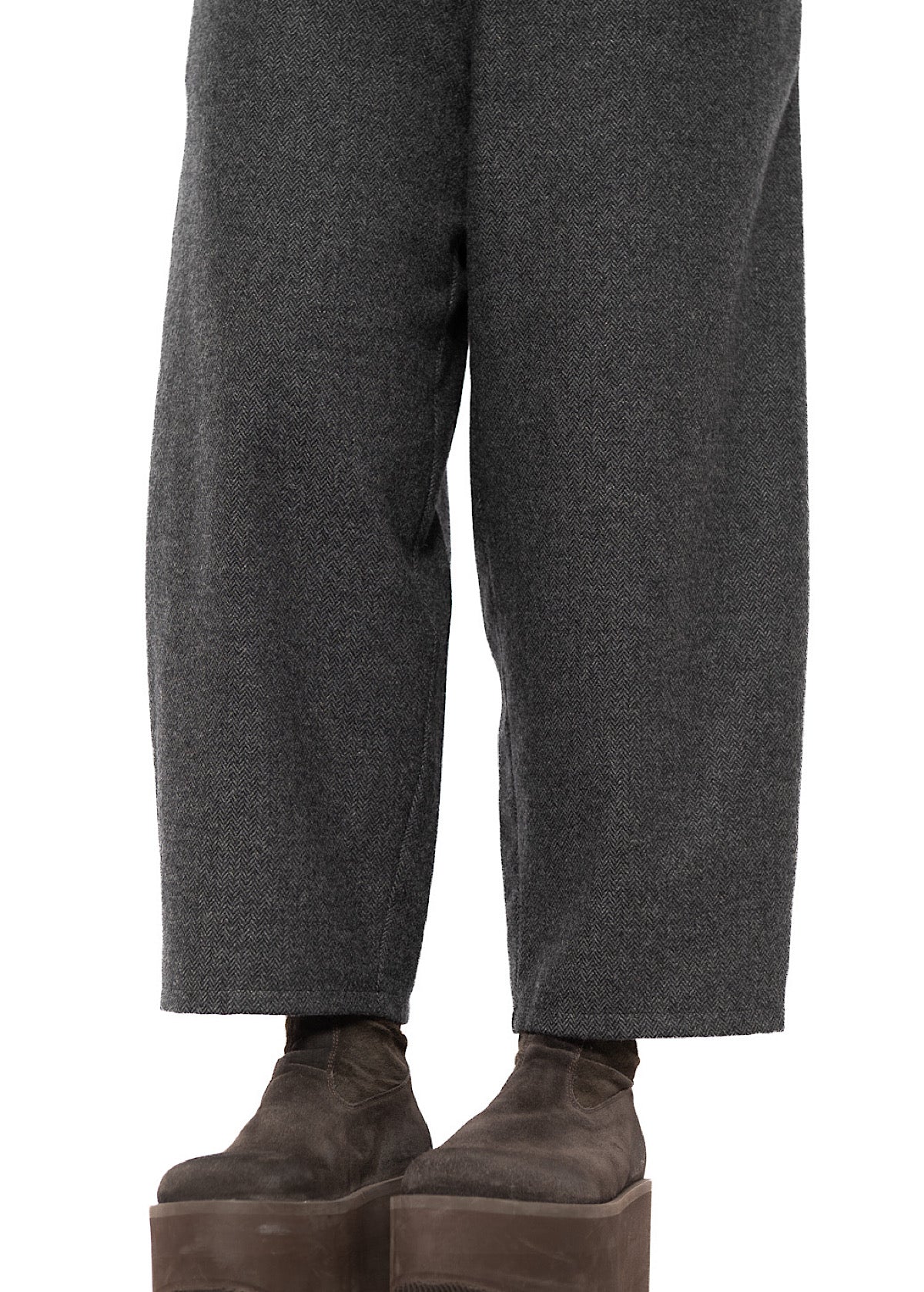 HERRINGBONE WOOL BLEND FOSCO TROUSER