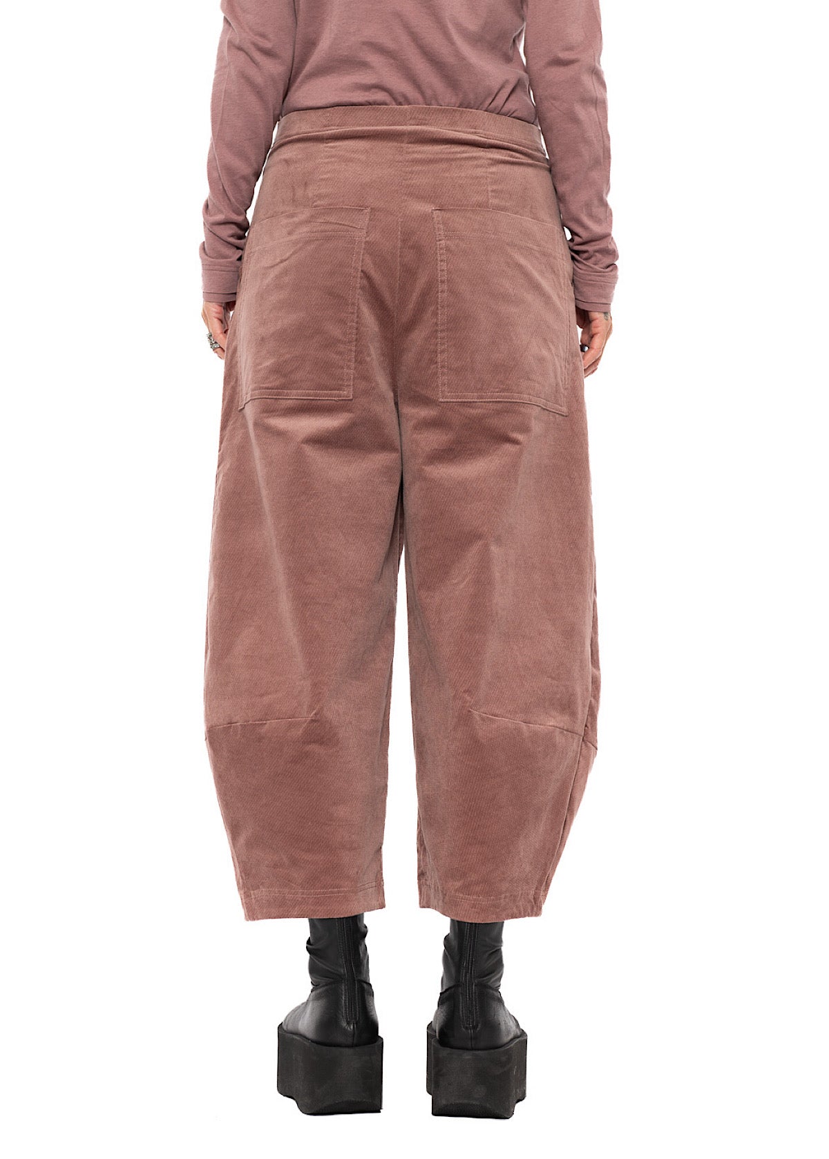 STRETCH-VELVET BALLOON TROUSER