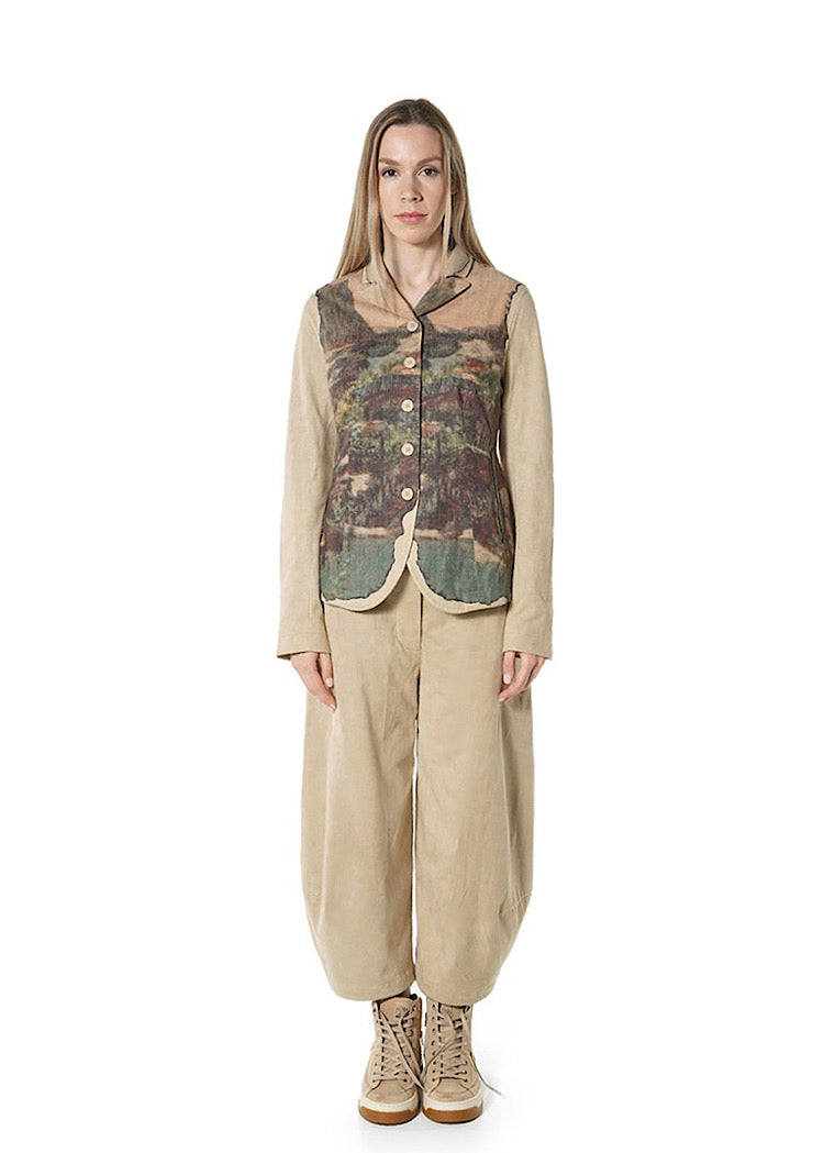 DIGITAL PRINT FAUX SUEDE JACKET