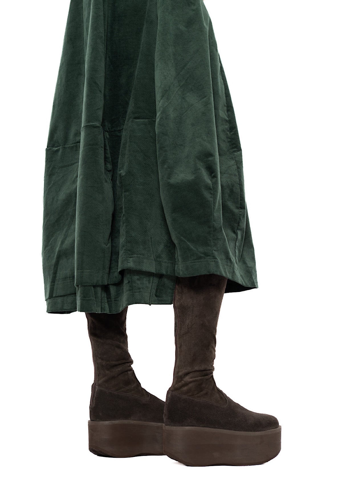 STRETCH-VELVET BALLOON DRESS