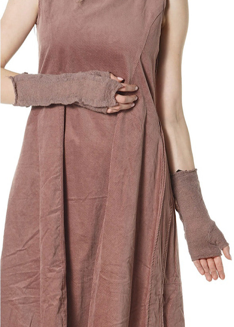 BOILED WOOL FINGERLESS CUFF *BLACK* (Shown in CRYSTAL)