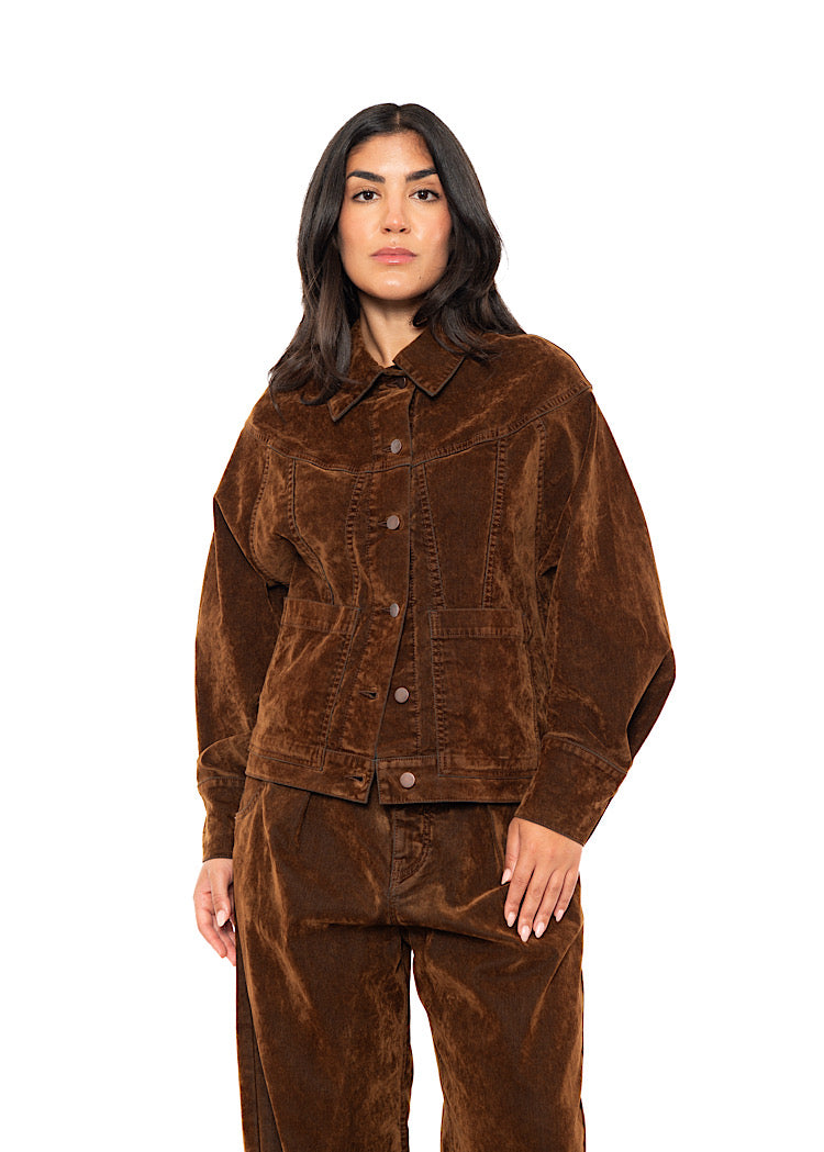 RELAXED VELVET-EFFECT JACKET