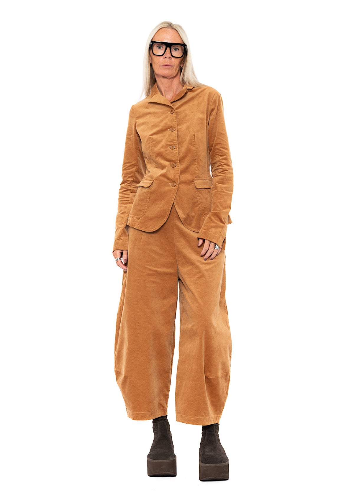 TAILORED STRETCH-VELVET JACKET