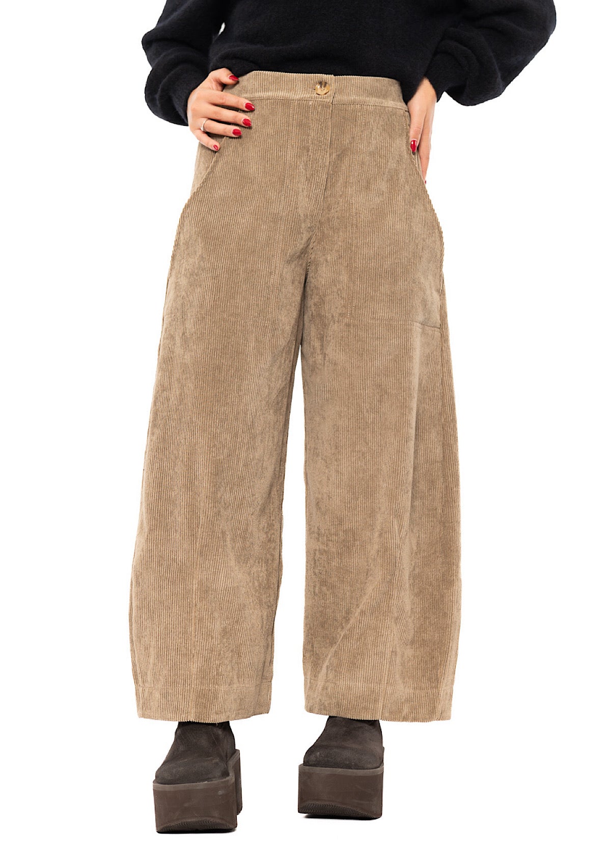 CORDUROY WIDE-LEG BALLOON TROUSER