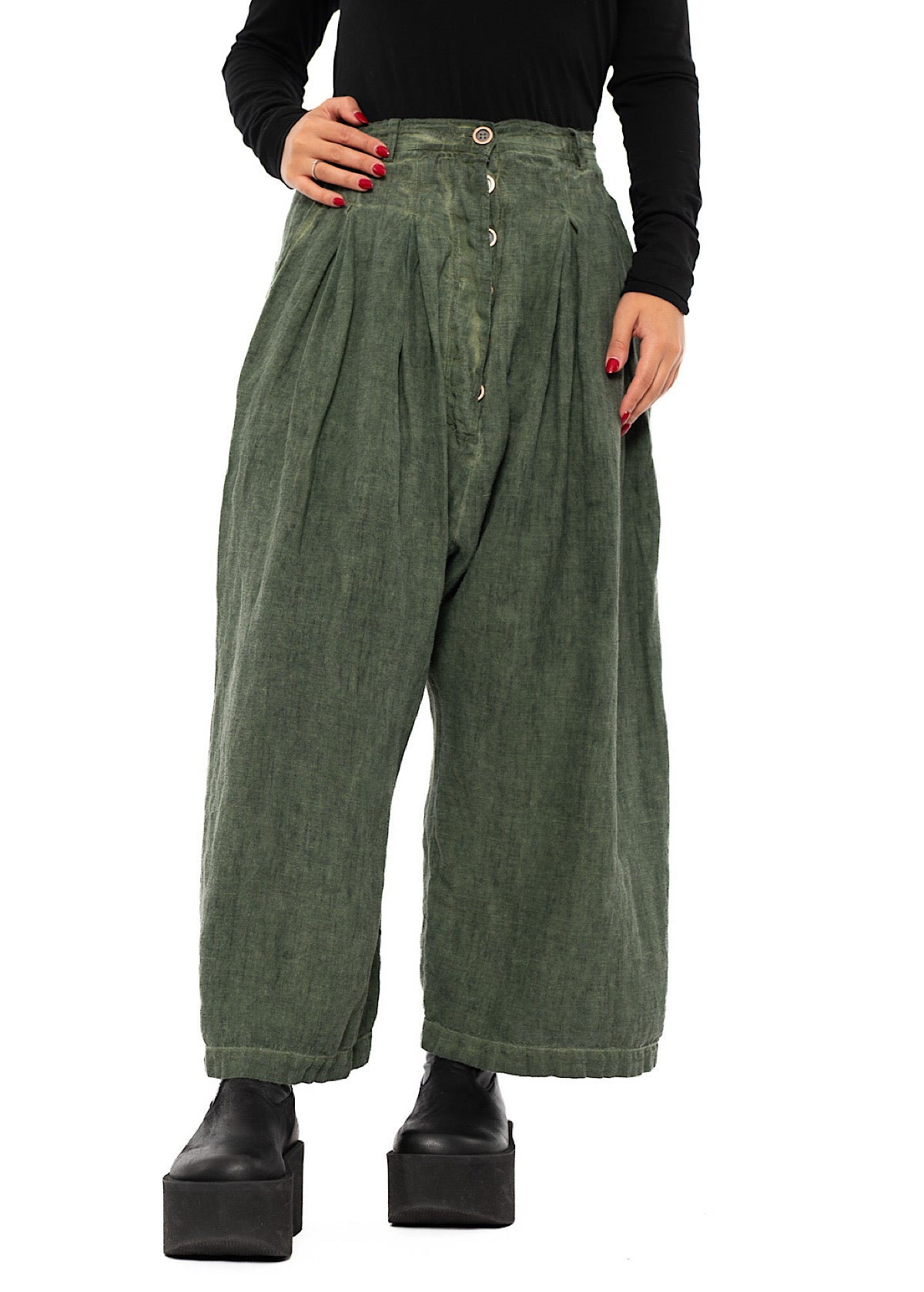 WINTER LINEN WIDE-LEG TROUSER