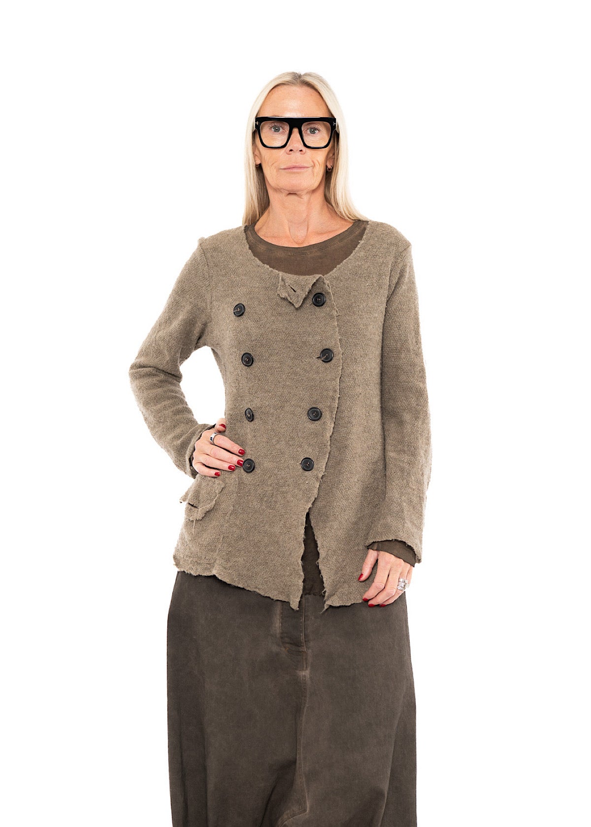 RUNDHOLZ DIP KNITTED CARDIGAN