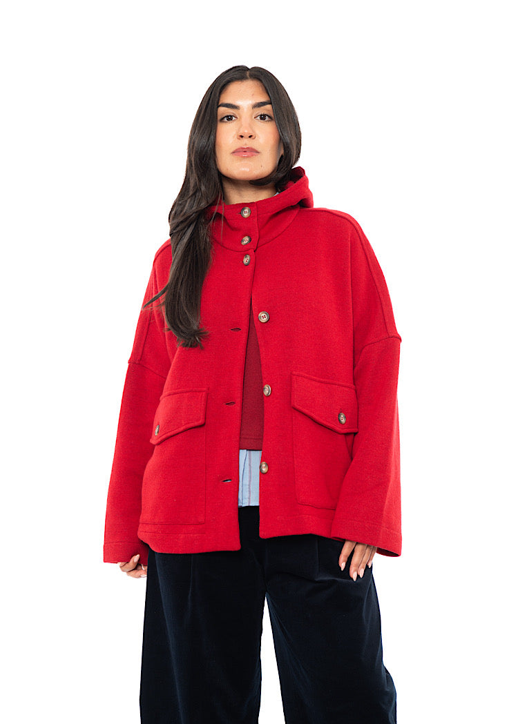OVERSIZED HOODED WELL JACKET
