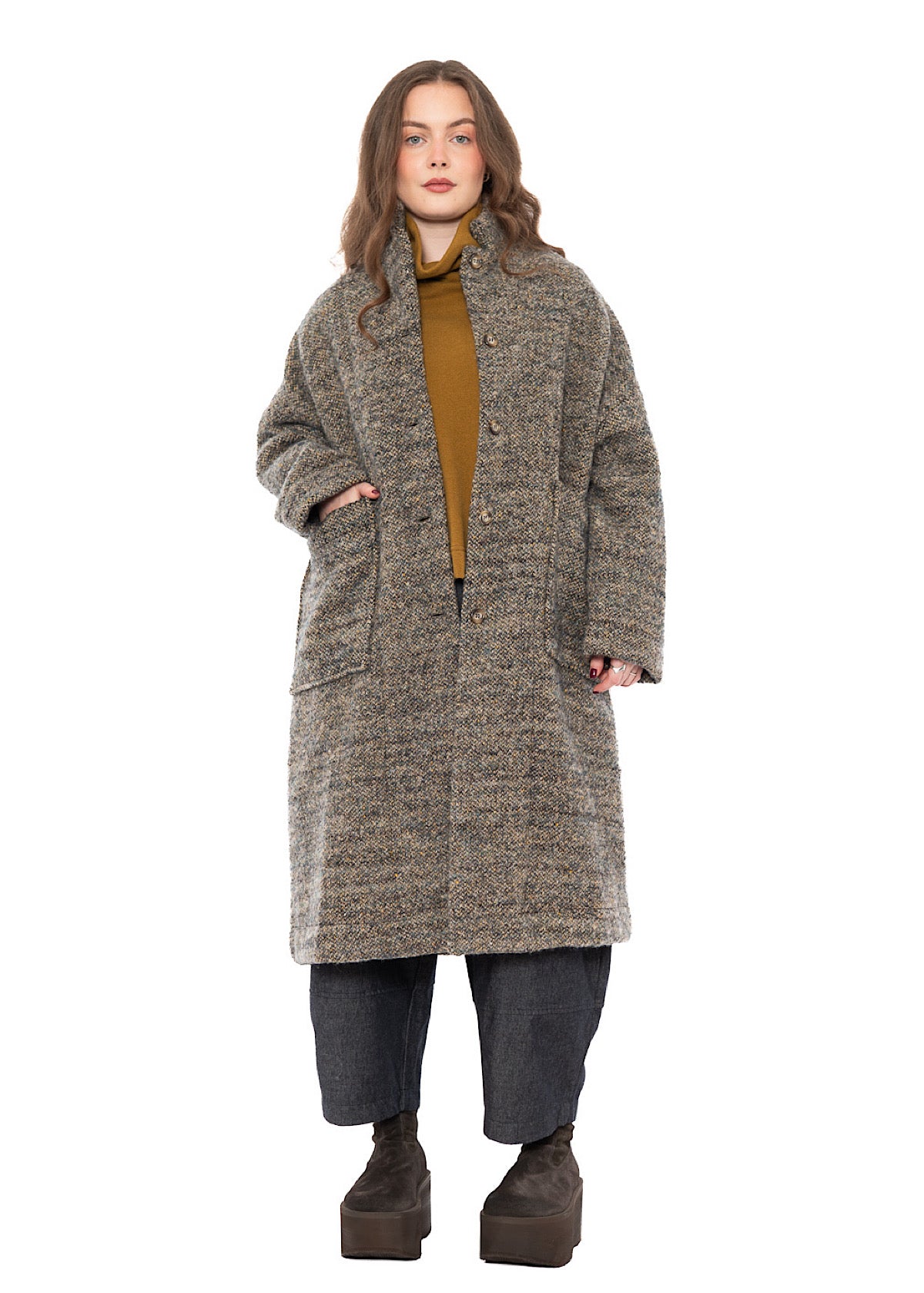 TEXTURED MÉLANGE HANNAH COAT