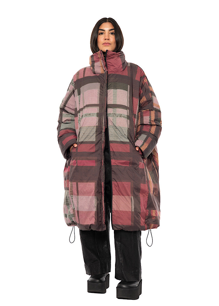 HERITAGE CHECK PUFFER COAT
