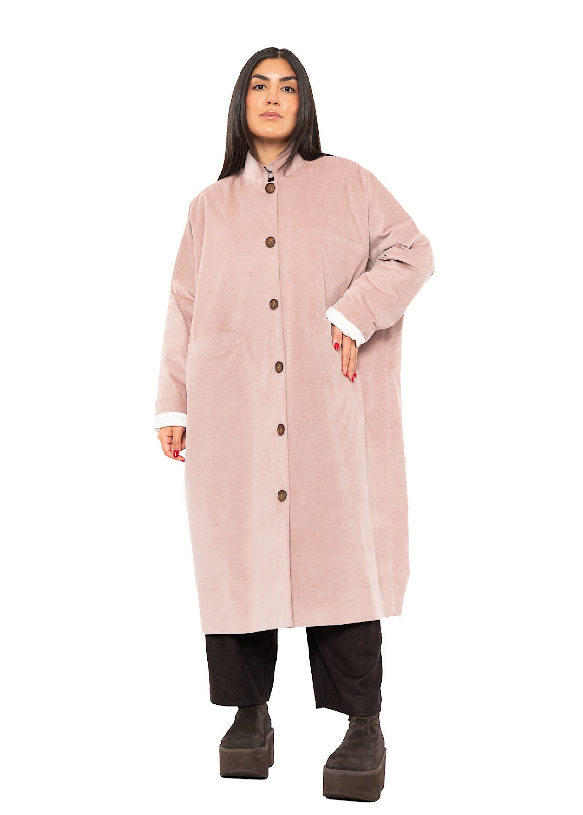 OVERSIZED VELVET ISA COAT