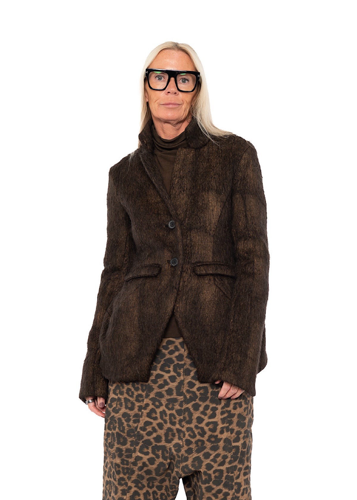 SCULPTED LONG-HAIR WOOL JACKET