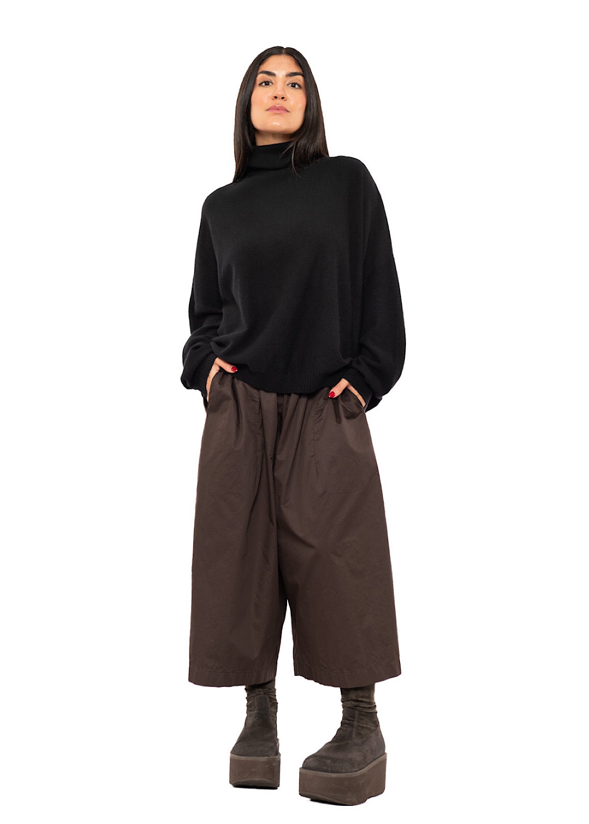 ROLL NECK CASHMERE PULLOVER