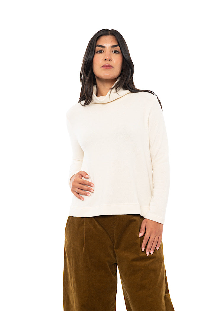 COTTON-FLEECE LYDIA PULLOVER