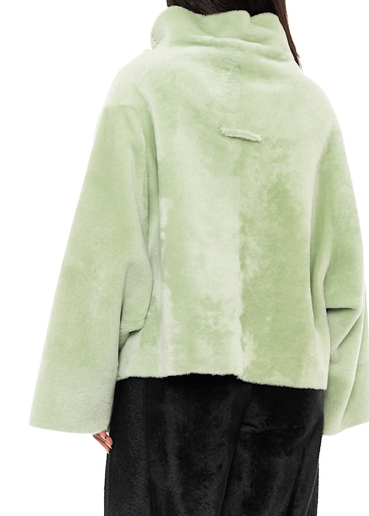 REVERSIBLE FUR-FINISHED PULLOVER