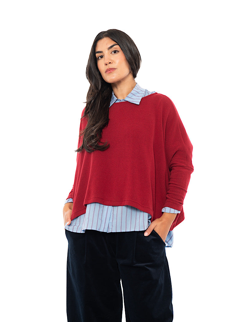 SIGNATURE COTTON-FLEECE KIRA PULLOVER