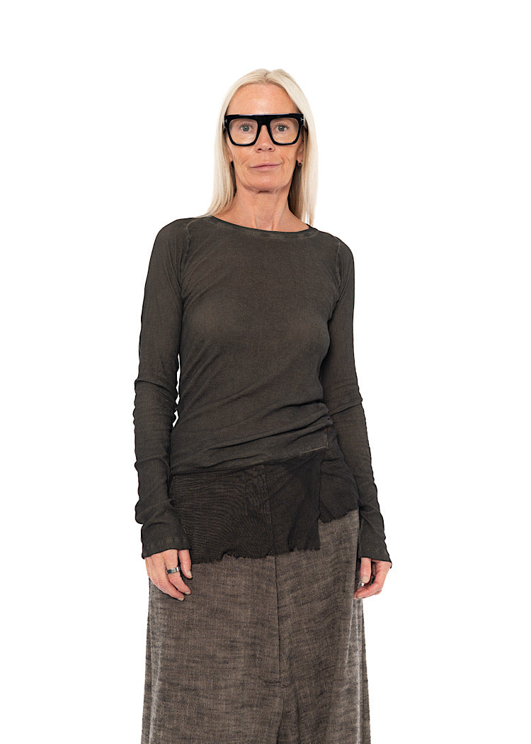 SIGNATURE NETTED HEM T-SHIRT