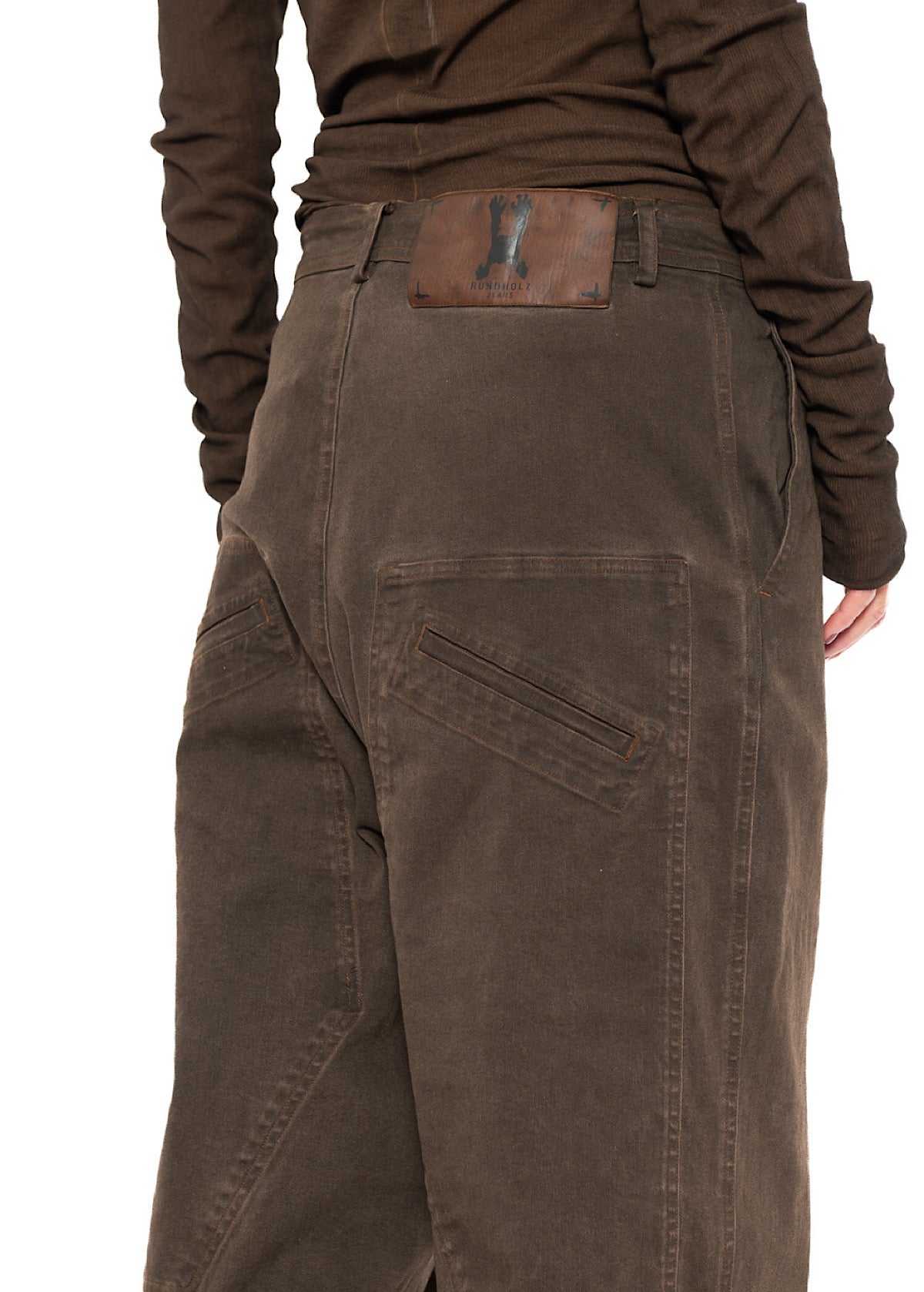 SIGNATURE DROP CROTCH DENIM JEANS