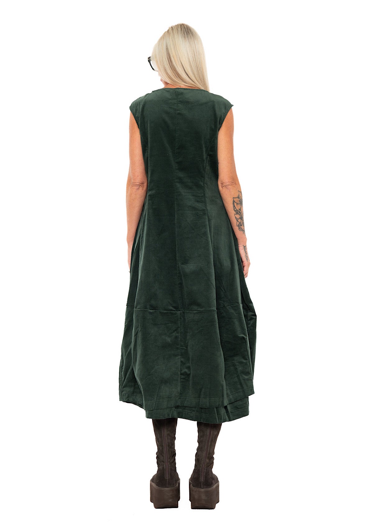 STRETCH-VELVET BALLOON DRESS