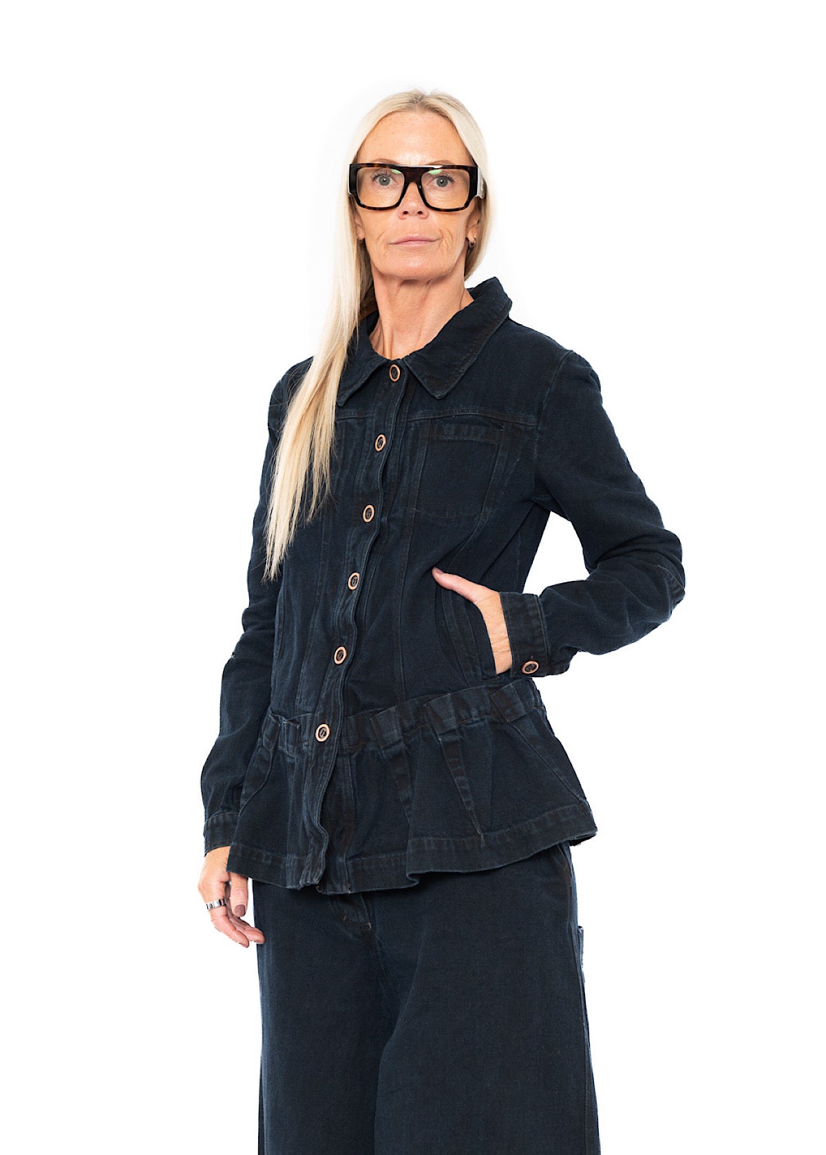 GARMENT-DYED DENIM JACKET