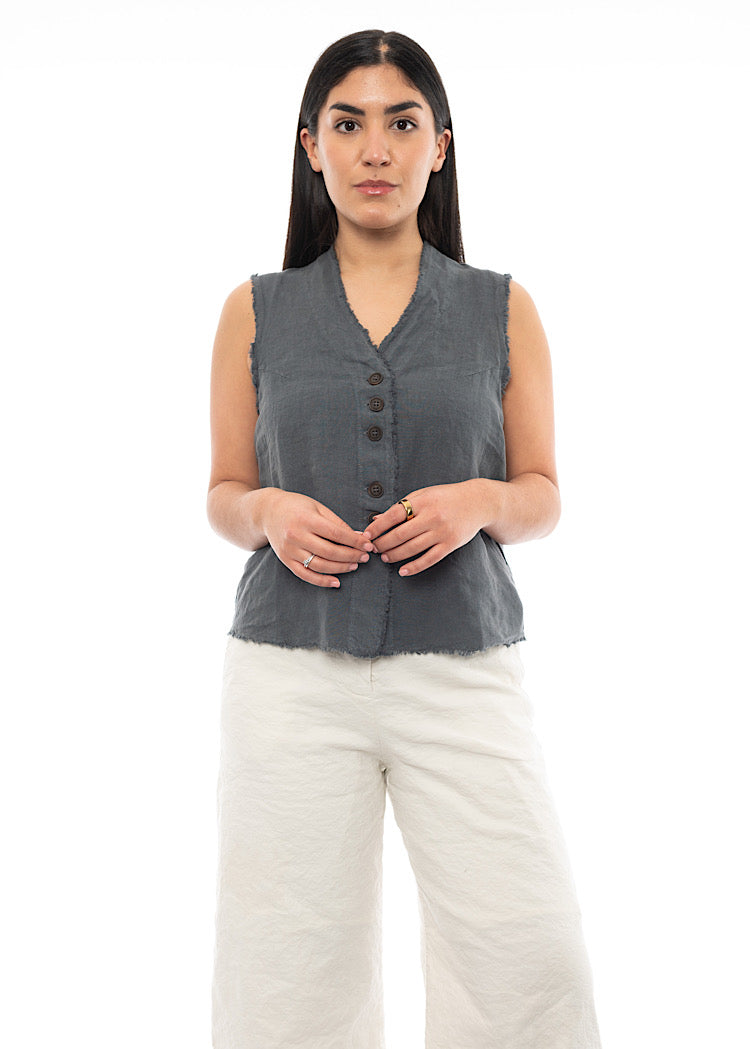 AEQUAMENTE LINEN WAISTCOAT