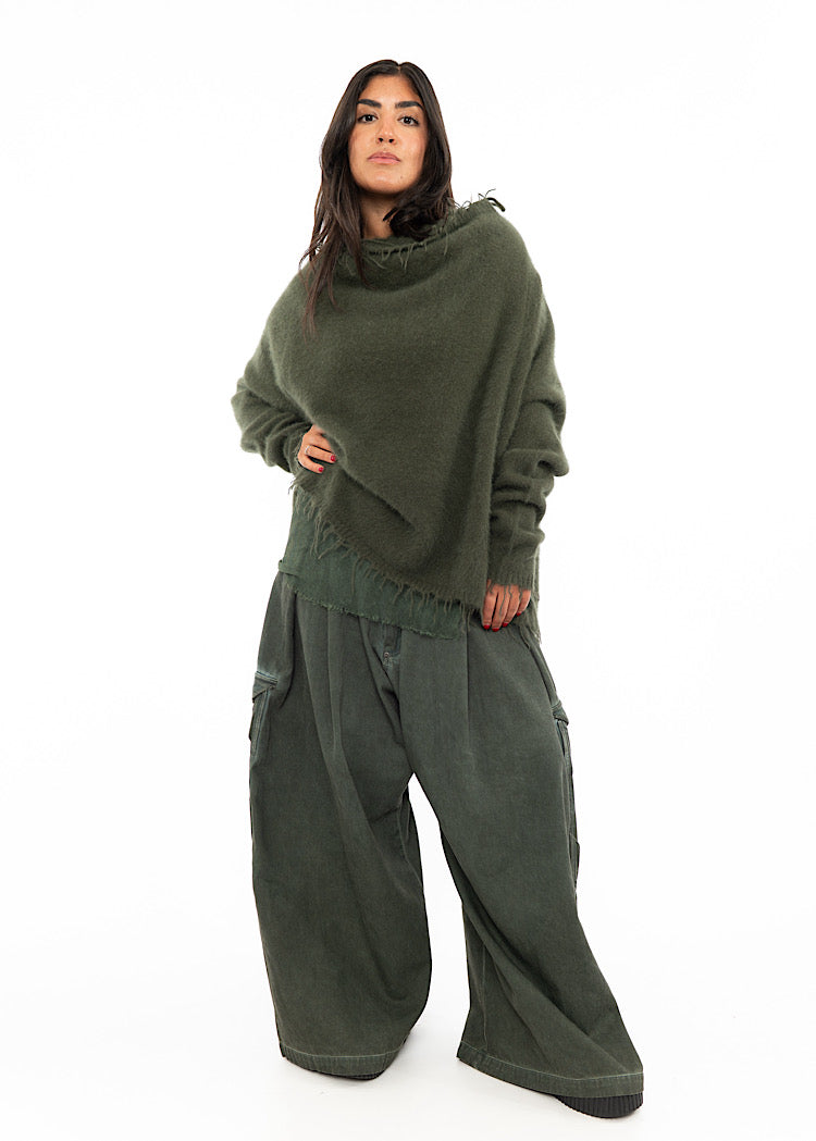 RUNDHOLZ DIP TROUSER *BLACK GLOSS* (Shown in PINE LIGHT)