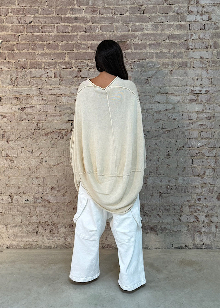 PRE-ORDER RUNDHOLZ MAINLINE KNITTED TUNIC *PEPPER* (Shown in MARSHMALLOW)